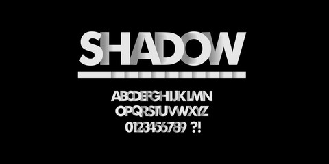 modern typography 3d shadow design