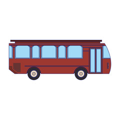 Obraz na płótnie Canvas Bus public transport vehicle isolated vector illustration