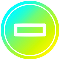 subtraction symbol circular in cold gradient spectrum