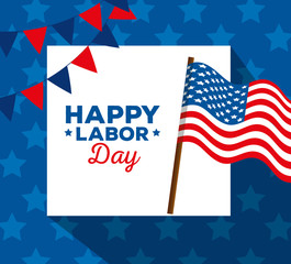 Obraz premium poster of party banner with usa flag