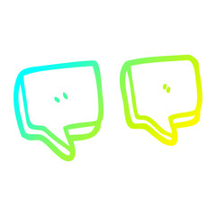 cold gradient line drawing cartoon quotation marks