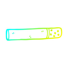 cold gradient line drawing cartoon cigarette