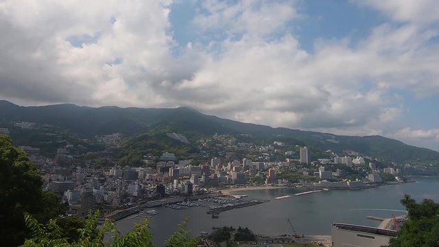 View of Atami, a tourist city in Japan
