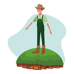 farm, animals and farmer cartoon