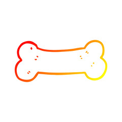 warm gradient line drawing cartoon bone