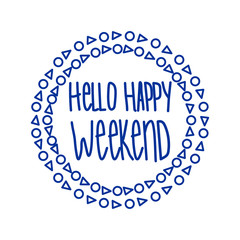 Vector hand lettering set of the days of the week