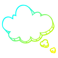 cold gradient line drawing cartoon expression bubble