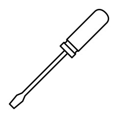 screwdriver metal tool isolated icon