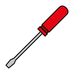 screwdriver metal tool isolated icon