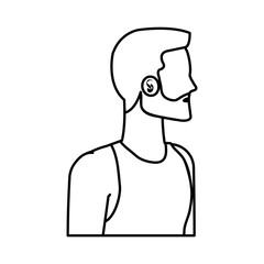 young man with beard avatar character
