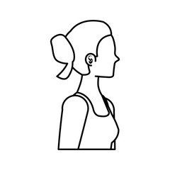 young sport woman avatar character