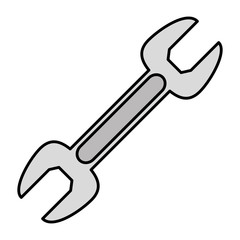 wrench metal tool isolated icon