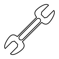 wrench metal tool isolated icon