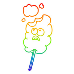 rainbow gradient line drawing cotton candy cartoon