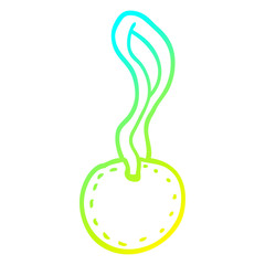 cold gradient line drawing cartoon sports medal