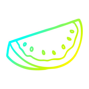 recommend clip art: cold gradient line drawing cartoon watermelon