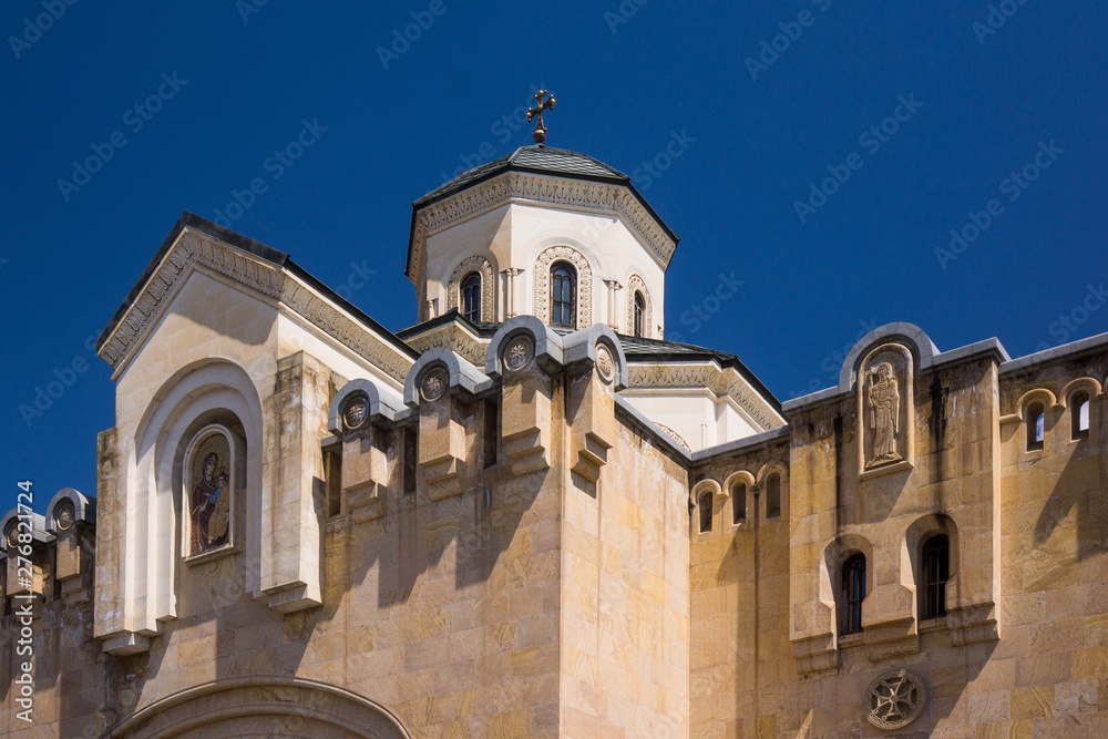 Poster Tsminda Sameba Cathedral entrance