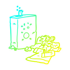 cold gradient line drawing washing powder and laundry