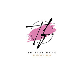 T F TF Beauty vector initial logo, handwriting logo of initial signature, wedding, fashion, jewerly, boutique, floral and botanical with creative template for any company or business.