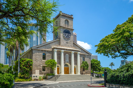 Kawaiahao Church at Honolulu, Oahu, Hawaii