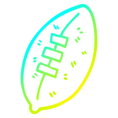 cold gradient line drawing cartoon football
