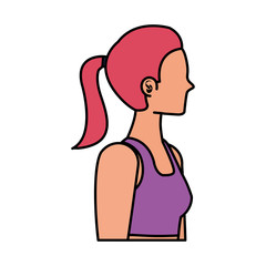 young sport woman avatar character