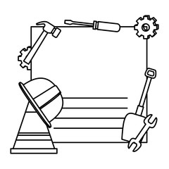 card with set construction tools