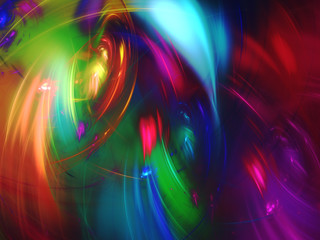 rainbow abstract fractal background 3d rendering illustration