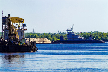 cargo ship in port