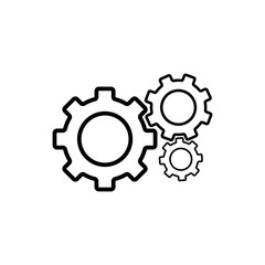 Gear symbol icon vector illustration