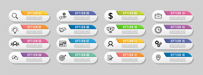 Vector Infographic Design Template with Options Steps and Marketing Icons. Business Data Visualization can be used for info graph, presentations, process, diagrams, annual reports, workflow layout