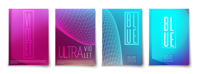 Futuristic neon glowing abstract cover background