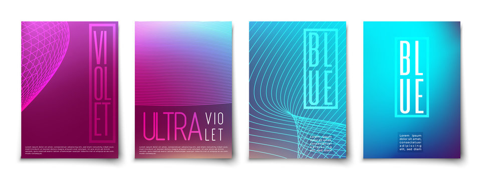 Futuristic neon glowing abstract cover background