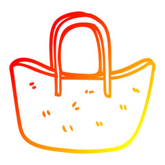 warm gradient line drawing cartoon woven basket