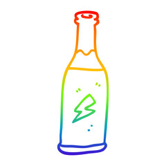 rainbow gradient line drawing cartoon unhealthy drink