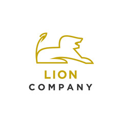 Lion logo design simple minimalist