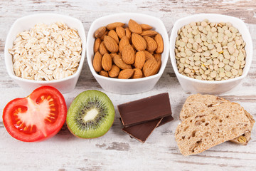 Healthy eating as source melatonin and tryptophan. Best food for insomnia problems