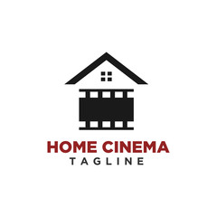 Home cinema logo design vector