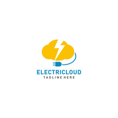Electric Cloud logo design vector