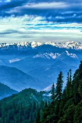 Crédence de cuisine en verre imprimé Himalaya Snow covered mountains
