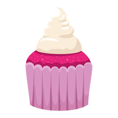 delicious sweet cupcake pastry icon