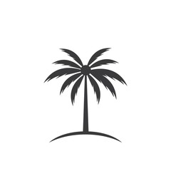 Obraz premium Palm tree summer logo template