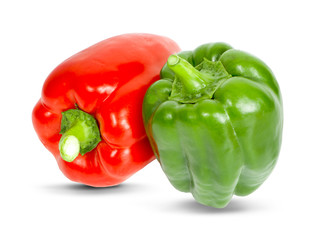 bell peppers isolated on white background