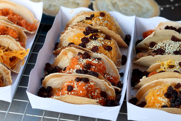 Thai snack crispy pancakes (khanom buang in Thai language).