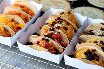 Thai snack crispy pancakes (khanom buang in Thai language).