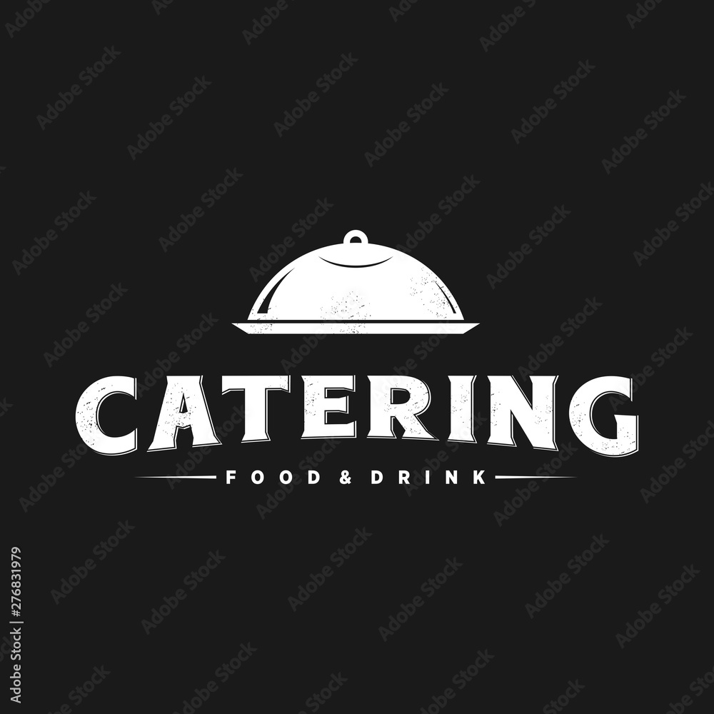 Wall mural restaurant and catering logo template vector