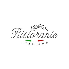 Italian restaurant logo vector template