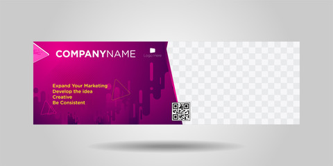 Naklejka premium horizontal business banners simple modern design-05
