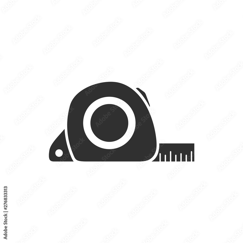 Aufkleber Tape measurement icon template black color editable. Tape measurement symbol vector sign isolated on white background. Simple logo vector illustration for graphic and web design.