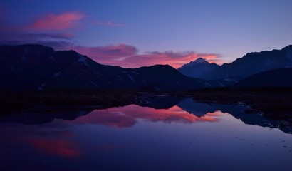 夜明けの北アルプス・立山 / 天狗平